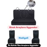 3 Parça Sıvı Geçirmez Kumaş Oto Koltuk Kılıfı Araba Koltuk Örtüsü Araba Koltuk Kılıfı - Siyah