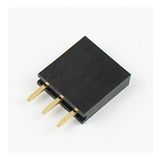 3 Pin Tek Sıra Dişi Header 180 Derece 1x3 Pin 2.54mm Soket Konnektör