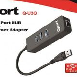 3 Port Usb 3.0 Coklayıcı & Gıgabıt Ethernet Adaptor Q-U3g