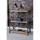 3 Raflı Metal Kitaplık 75 Cm