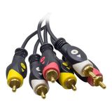 3 Rca + 3 Rca 3 Metre Kablo 1.kalite Powermaster (5'li Paket)