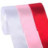 3 Renk, 25 Metre Şerit, 1-1/2 İnç Saten Kurdele, Beyaz, Pembe, Kırmızı, Çift Taraflı Saten Kurdeleler, Hediye Paketleme, Düğün Dekorasyonu, El Yapımı Yaylar, Sarma Buketi ve Daha Fazlası için Mükemmel