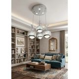 3 Renk 4 Top Sarkıt Modeli LED Avize - KROM - Sarı - Gün Işığı - Beyaz