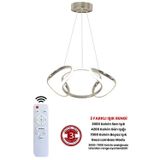 3 Renk Kumandalı Krom Dimmerli Led Avize Dron Ledli Avize