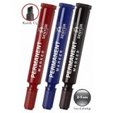 3 Renk Permanent Markör Kalem Kesik Uç 3 Adet Sentör Kalıcı Marker Kalem Tüm Koli Karton Çuval Cam Plastik Yüzeylerde