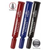 3 Renk Permanent Markör Kalem Yuvarlak Uç 3 Adet Sentör Kalıcı Marker Kalem Tüm Koli Karton Çuval Cam Plastik Kalıcı