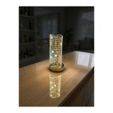 3 Renkli Modlu Dokunmatik Masa Lambası - Gold Tabanlı 3D Dekoratif Gece Lambası VYH-49E44