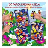 3 Set - 30 Parça Tox Masal Kahramanları, Deniz Canlıları ve Çiftlik Hayvanları Parmak Kukla T220 T221 T225