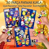3 Set - 30 Parça Tox Vahşi, Evcil Ve Uçan Hayvanlar Parmak Kukla T771 T781 T222