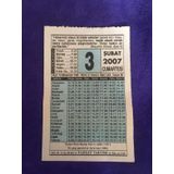 3 Subat 2007 Takvim Yapragi - Nostalji Koleksiyonluk Takvim Yapragi