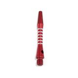 3 Takım (9 şaft) Kırmızı Çizgili Alüminyum Dart Şaftı + O'Ring, 1 1/2" Kısa