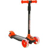 3 Tekerlekli LED Işıklı Yükseklik Ayarlı Çocuk Scooter - Üç Tekerli Ayarlanabilir Işıklı Scooter - Turuncu