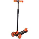 3 Tekerlekli Scooter LED Işıklı Yükseklik Ayarlı Twist Çocuk Scooter 3 Yaş Üzeri Turuncu Renk