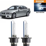 3 Tıkla BMW 3 Serisi E46 D2S / D2R 8000K Buz Mavisi HID Xenon Ampul 2 Adet