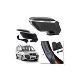 3 Tıkla Lüks Set Fiat Doblo 2005 Delmesiz Çelik Ayaklı Gri Siyah Kolçak Kol Dayama Direksiyon Kılıfı