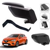 3 Tıkla Mis Paket Renault Clio V Hb 2019-2025 Delmesiz Çelik Ayaklı Kolçak + Askılı Koku + Micro Fiber Bez + Torpido Süngeri