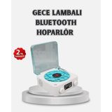 3-Ü-1 Gece Işığı Bluetooth Hoparlör Dijital Saat Vintage Plak Çalar Tasarıml - COMPTR8184-3 - Çok Renkli