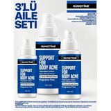 3 x 100 ml Nungtime Body Acne Bitkisel Içerikli Sprey Hafif Cilt Tahrişleri Için Destek ve Yardımcı Ada Çayı Çekirdeği Ekstratlı - 3 Şişe x 100 mg