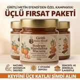 3 x 240 gr Giritli Metin Efendi Bodrum Mandalina Macunu | Zencefil, Zerdeçal, Havlıcan, Nane, Kekik, Okaliptus Yağı Içeren Macun - 720 gr