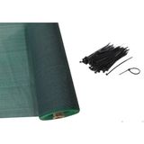3 x 25 Metre %95 Gölgelik File Bahçe Duvarı Inşaat Otopark Çit Filesi Gölgeleme Filesi Duvar Kumaşı Tel Tülü Bağlama Kelepçeli - Yeşil