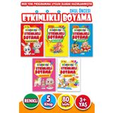 3+ Yaş Eğitici Etkinlikli Kolay Boyama Seti - 5 Kitap Takım