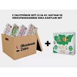 3 Yaş Etkinlik Seti , 12-36 Ay, Dikkat&odak Geliştirme, Sebzeler, Hayvanlar Zeka Kartları
