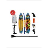 3 Yıl Garantili Grafitti Sup Paddle Board Şişirilebilir, 350x82x15 Cm Tam Set