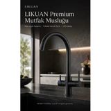 3 Yollu Mutfak Bataryası | Sıcak Soğuk Ve Filtreli Su Bir Arada | Led Göstergeli Tri-Flow Kuğu Boynu Musluk Nkdp3212cp