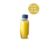30 Adet 100 ml Gınger Shot Detoks Şişesi Pet Şişe 100 cc Şeffaf Plastik Şişe Detox Şat Siyah Kapaklı