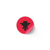 30 Adet - 5.5 cm Sticker Etiket - Vektörel Ülke Bayraklı Albania Arnavutluk Arnavut Bayrağı
