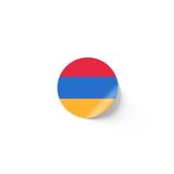 30 Adet - 5.5 cm Sticker Etiket - Vektörel Ülke Bayraklı Armenia Ermenistan Ermeni Bayrağı