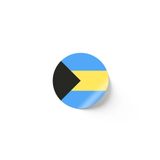30 Adet - 5.5 cm Sticker Etiket - Vektörel Ülke Bayraklı Bahamas Bahamalar Bayrağı