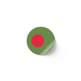 30 Adet - 5.5 cm Sticker Etiket - Vektörel Ülke Bayraklı Bangladesh Bangladeş Bayrağı