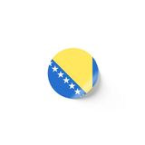 30 Adet - 5.5 cm Sticker Etiket - Vektörel Ülke Bayraklı Bosnia and Herzegovina Bosna-Hersek Bayrağı