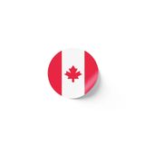 30 Adet - 5.5 cm Sticker Etiket - Vektörel Ülke Bayraklı Canada Kanada Bayrağı