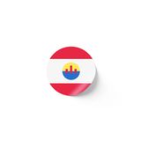 30 Adet - 5.5 cm Sticker Etiket - Vektörel Ülke Bayraklı French Polynesia Fransız Polinezyası Bayrağı