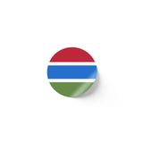 30 Adet - 5.5 cm Sticker Etiket - Vektörel Ülke Bayraklı Gambia Gambiya Bayrağı