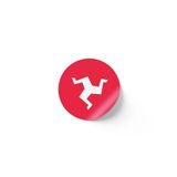 30 Adet - 5.5 cm Sticker Etiket - Vektörel Ülke Bayraklı Isle of Man Man Adası Bayrağı