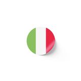 30 Adet - 5.5 cm Sticker Etiket - Vektörel Ülke Bayraklı Italy İtalya İtalyan Bayrağı
