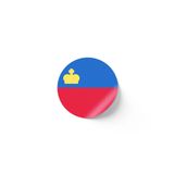 30 Adet - 5.5 cm Sticker Etiket - Vektörel Ülke Bayraklı Liechtenstein Lihtenştayn Bayrağı