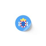 30 Adet - 5.5 cm Sticker Etiket - Vektörel Ülke Bayraklı Melilla Bayrağı