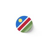 30 Adet - 5.5 cm Sticker Etiket - Vektörel Ülke Bayraklı Namibia Namibya Bayrağı