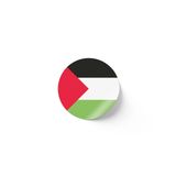 30 Adet - 5.5 cm Sticker Etiket - Vektörel Ülke Bayraklı Palestine Filistin Bayrağı
