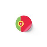 30 Adet - 5.5 cm Sticker Etiket - Vektörel Ülke Bayraklı Portugal Portekiz Bayrağı
