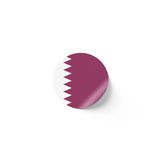 30 Adet - 5.5 cm Sticker Etiket - Vektörel Ülke Bayraklı Qatar Katar Bayrağı