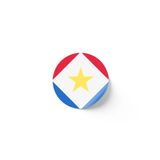 30 Adet - 5.5 cm Sticker Etiket - Vektörel Ülke Bayraklı Saba Island Saba Adası Saba Bayrağı