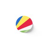 30 Adet - 5.5 cm Sticker Etiket - Vektörel Ülke Bayraklı Seychelles Seyşeller Bayrağı