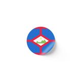 30 Adet - 5.5 cm Sticker Etiket - Vektörel Ülke Bayraklı Sint Eustatius Bayrağı