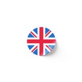 30 Adet - 5.5 cm Sticker Etiket - Vektörel Ülke Bayraklı United Kingdom Birleşik Krallık Bayrağı