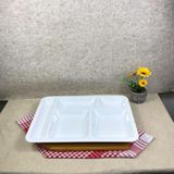 30 Adet 5 Bölmeli Tabldot, Polikarbon, Servis Tabağı, Kahvaltı Tabağı, 40x28cm